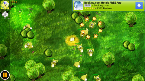 Bunny Wars Egg defence for Android devices gameplay screen shot